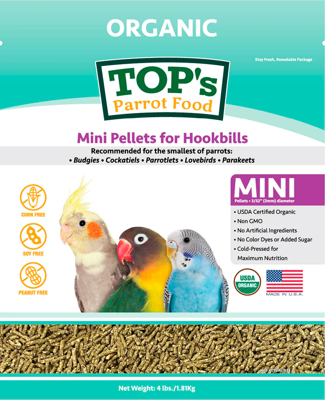 Organic Parrot Pellets